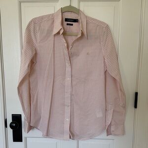 Lauren Ralph Lauren Pink Gingham Button-Down Shirt